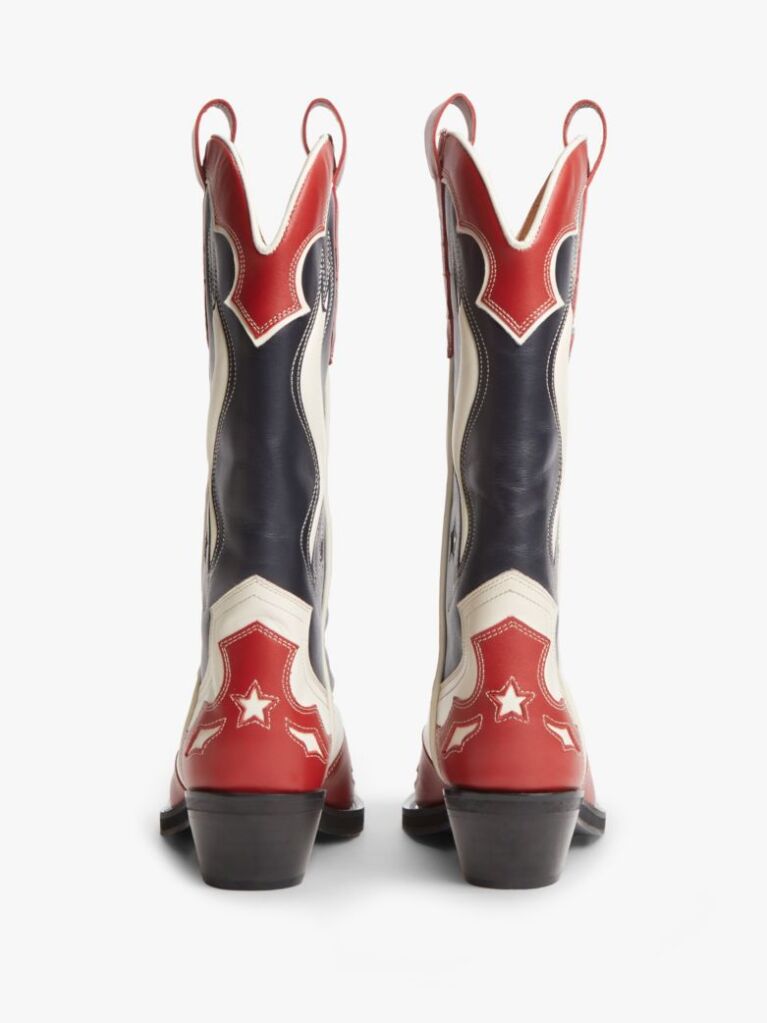 Multi Archive Leather Colour-Blocked Cowboy Boots  Women