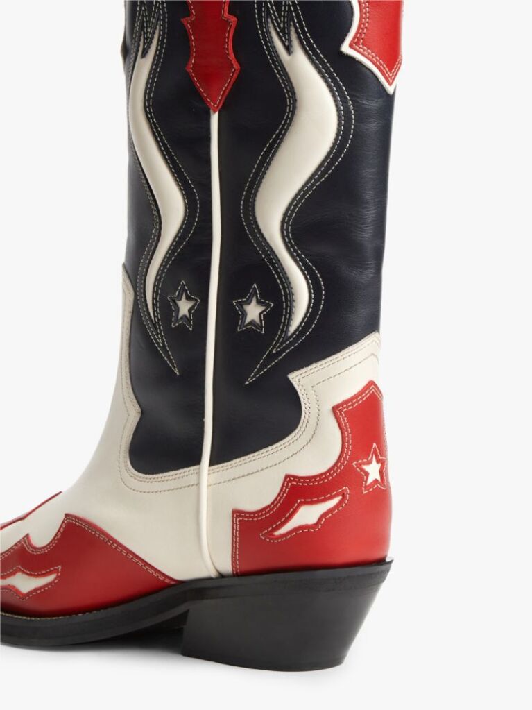 Multi Archive Leather Colour-Blocked Cowboy Boots  Women