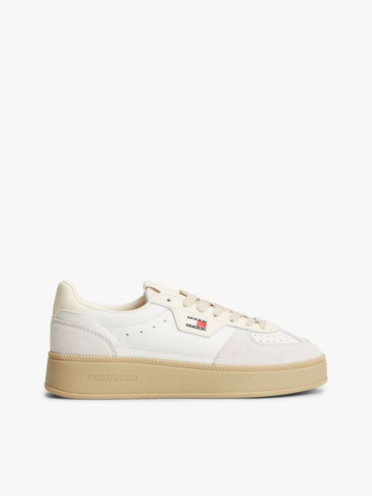 White The Greenwich Leather Chunky Cupsole Trainers  Women