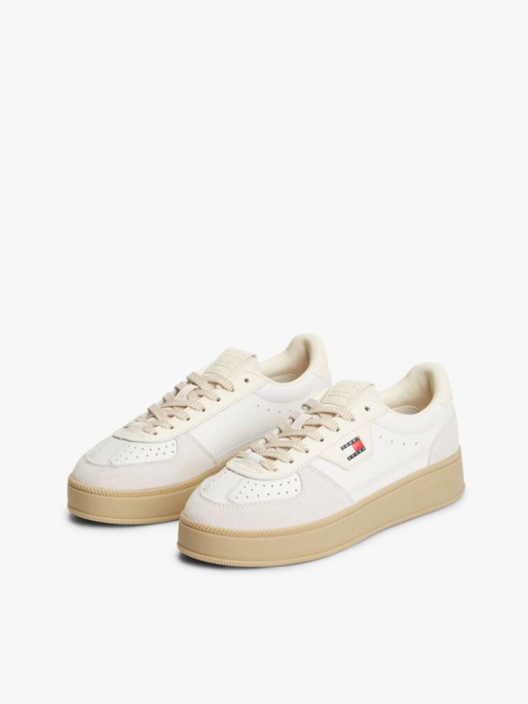 White The Greenwich Leather Chunky Cupsole Trainers  Women