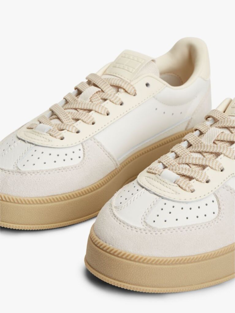 White The Greenwich Leather Chunky Cupsole Trainers  Women