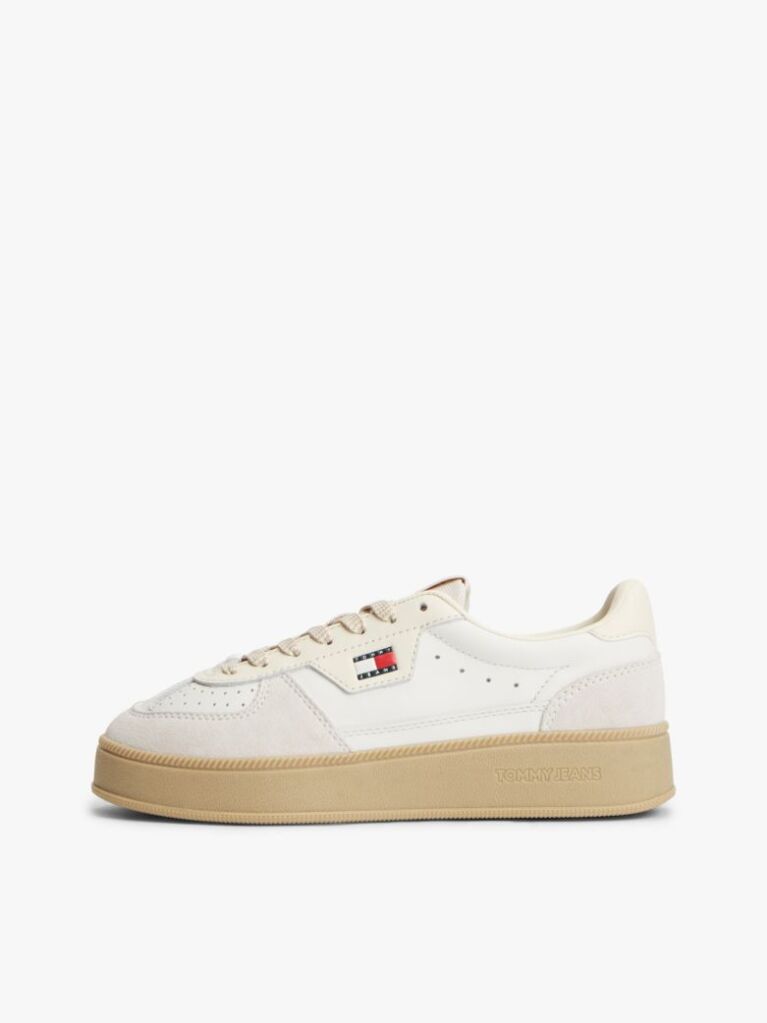 White The Greenwich Leather Chunky Cupsole Trainers  Women