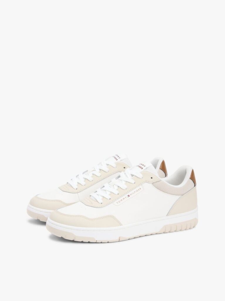 Μπεζ Δερμάτινα Basketball Sneakers  Άνδρες