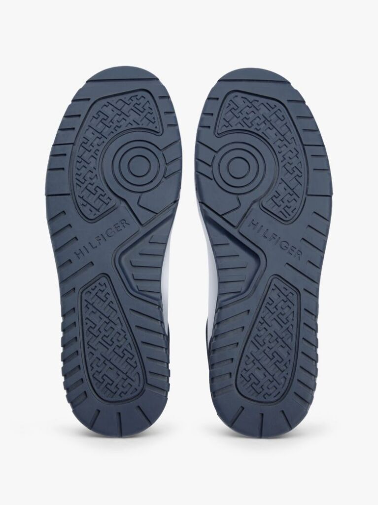 Blue Lightweight Basketball Trainers With Leather  Men