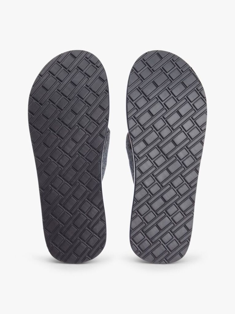 Multi Pure Linen Chambray Jacquard Flip-Flops  Men
