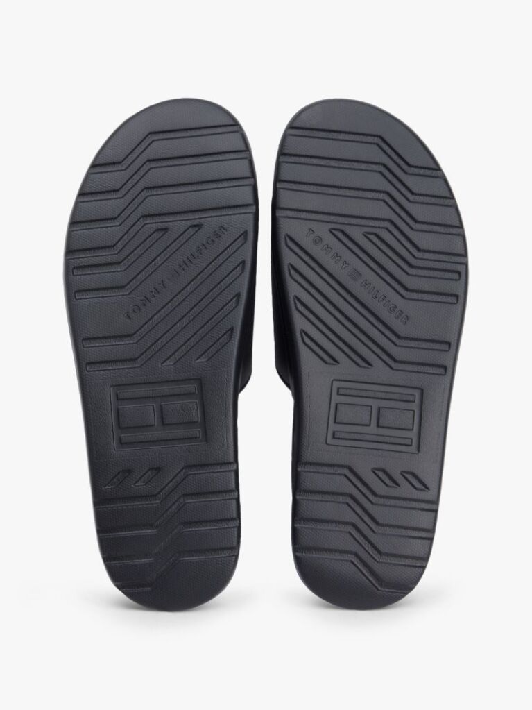 Black Hilfiger Monotype Pool Slides  Men