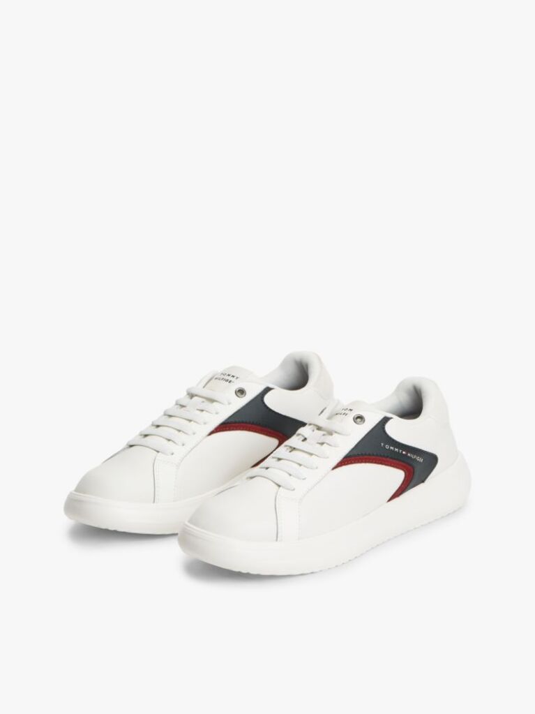 Άσπρο Δερμάτινα Sneakers  Άνδρες