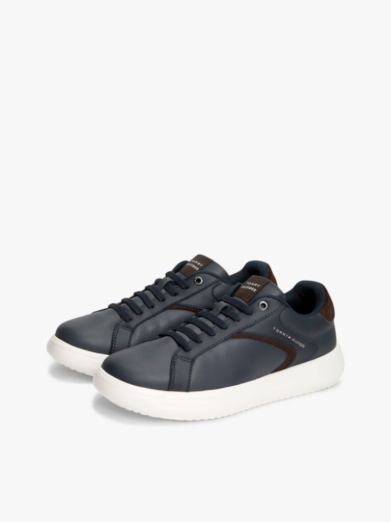 Μπλε Δερμάτινα Sneakers  Άνδρες