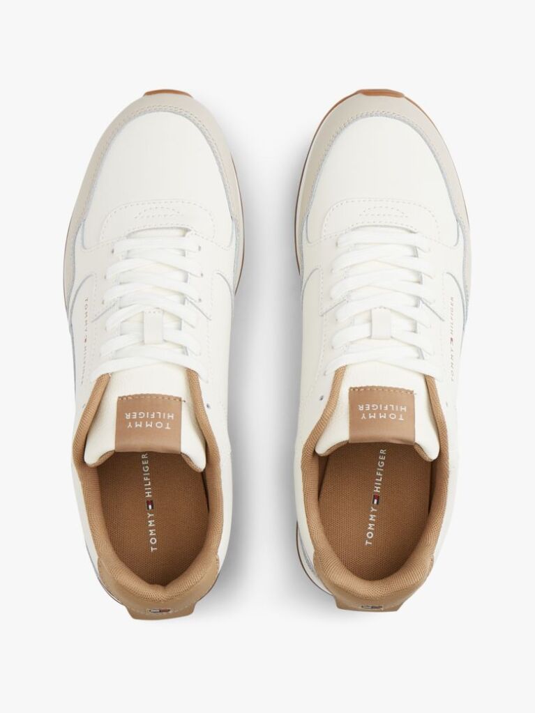 Multi Logo Lightweight Trainers With Leather  Men
