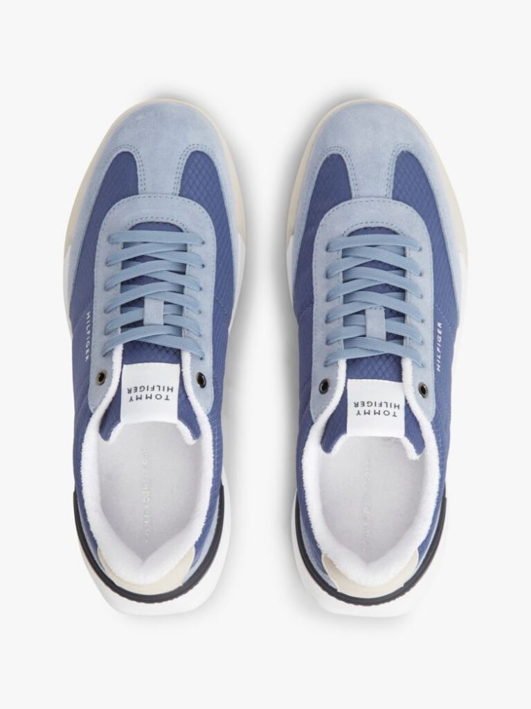Μπλε Ρετρό Sneakers Με Μίξη Υφών Και Chunky Σόλα  Άνδρες