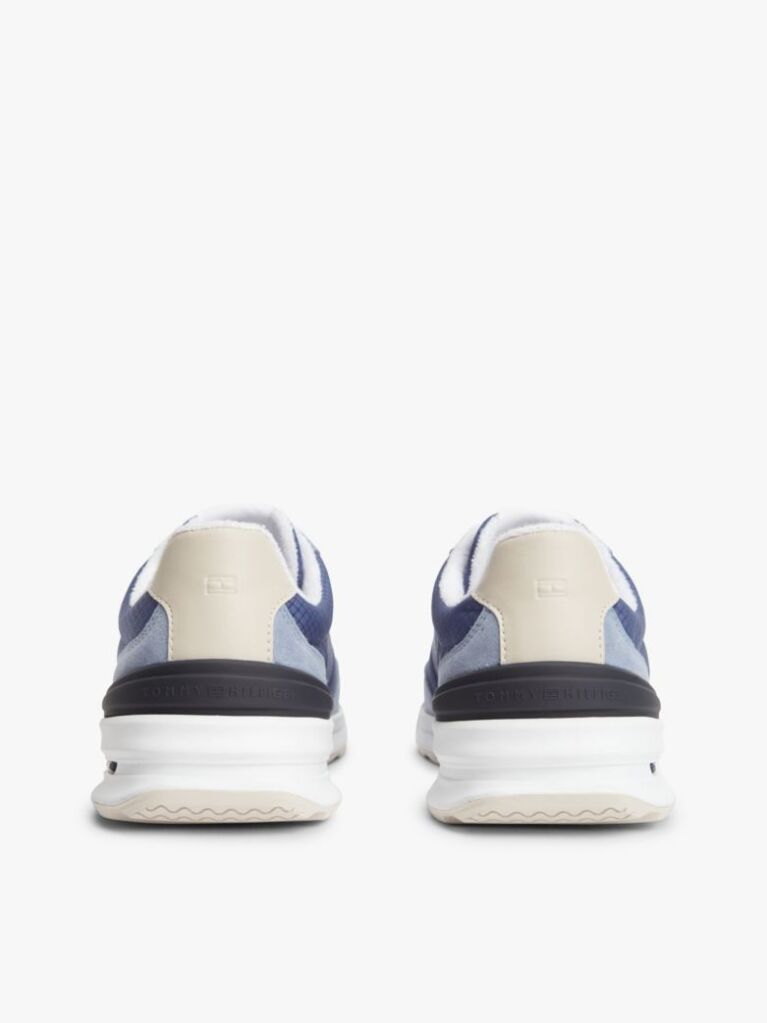 Μπλε Ρετρό Sneakers Με Μίξη Υφών Και Chunky Σόλα  Άνδρες