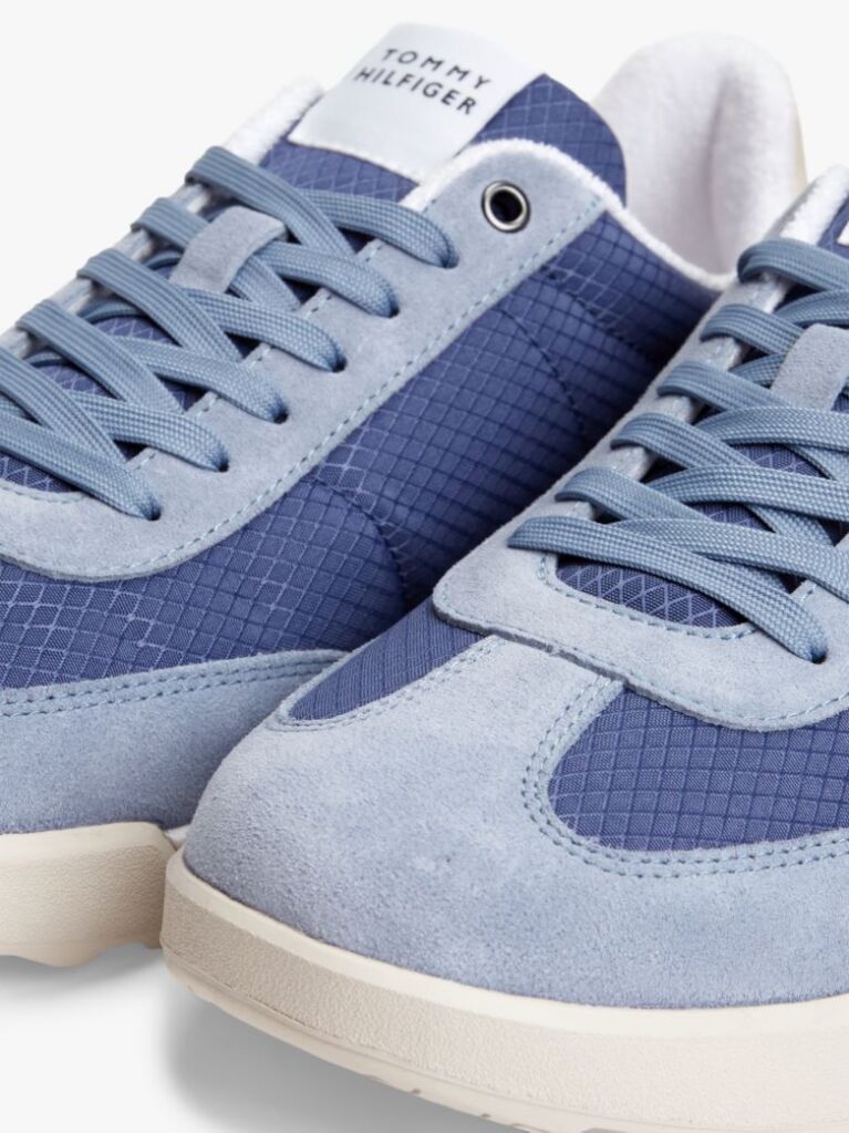 Μπλε Ρετρό Sneakers Με Μίξη Υφών Και Chunky Σόλα  Άνδρες