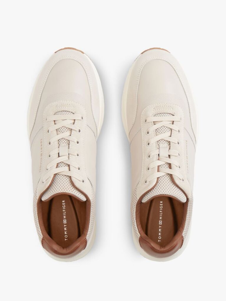 Μπεζ Σουέτ Sneakers Με Μίξη Υφών  Άνδρες