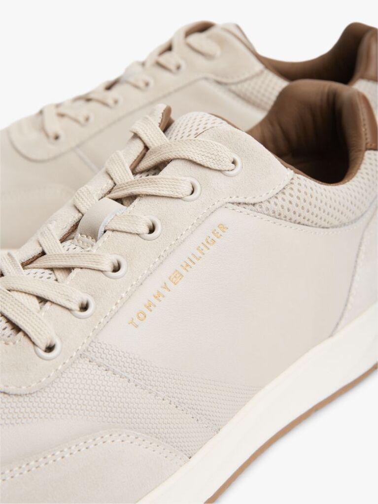 Μπεζ Σουέτ Sneakers Με Μίξη Υφών  Άνδρες