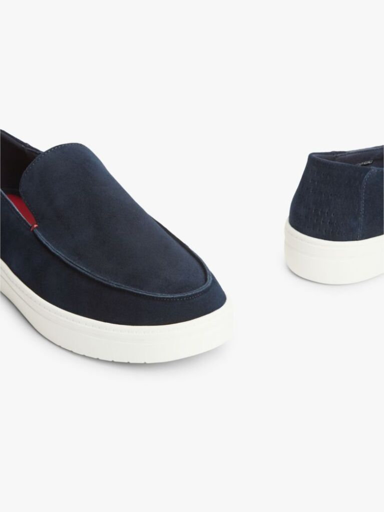Blue Lightweight Suede Loafers  Men