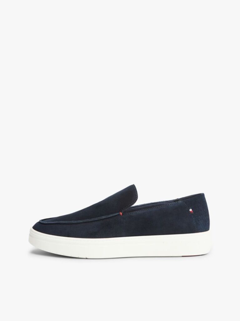 Blue Lightweight Suede Loafers  Men