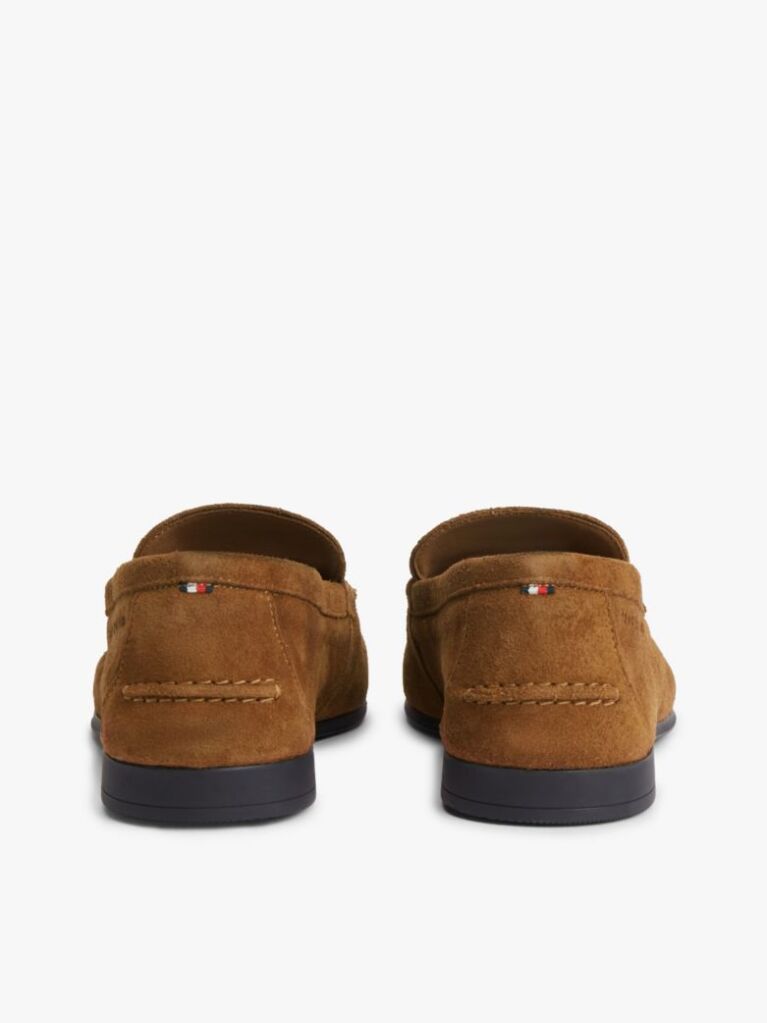 Καφέ Σουέτ Loafers Με Λογότυπο Και Tassel  Άνδρες