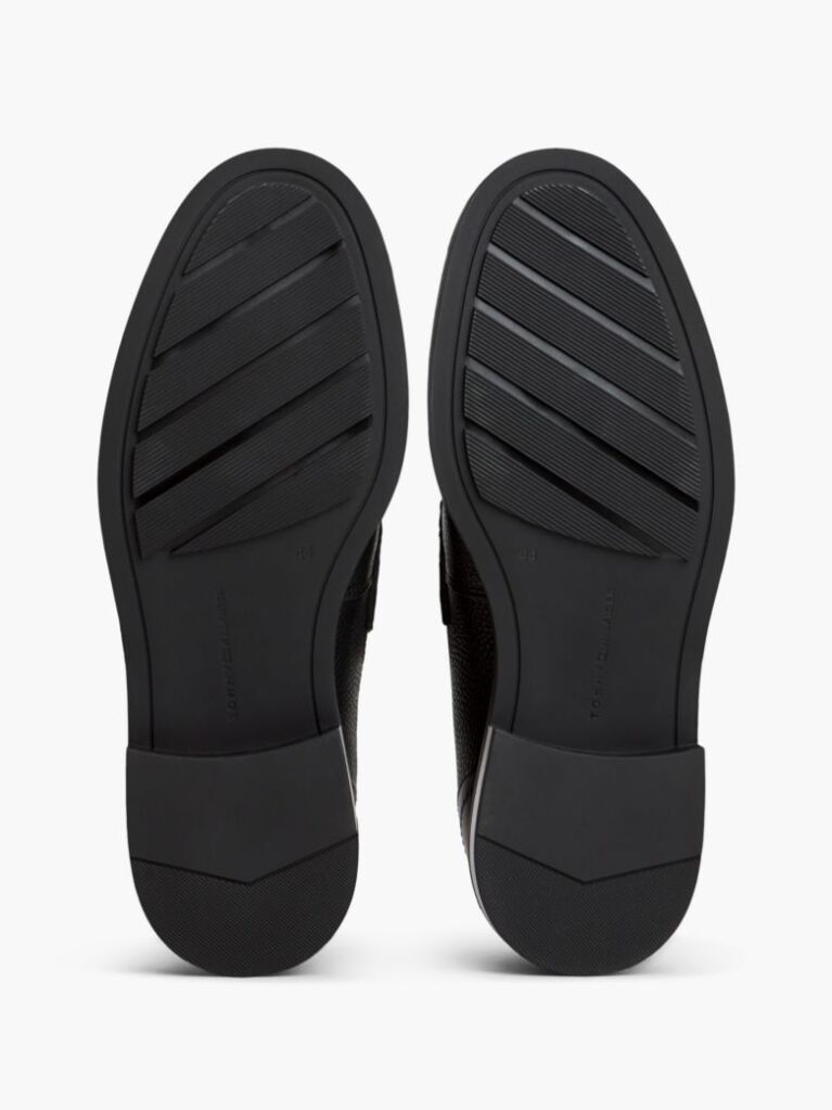 Μαύρο Δερμάτινα Loafers Με Ανάγλυφο Φινίρισμα  Άνδρες