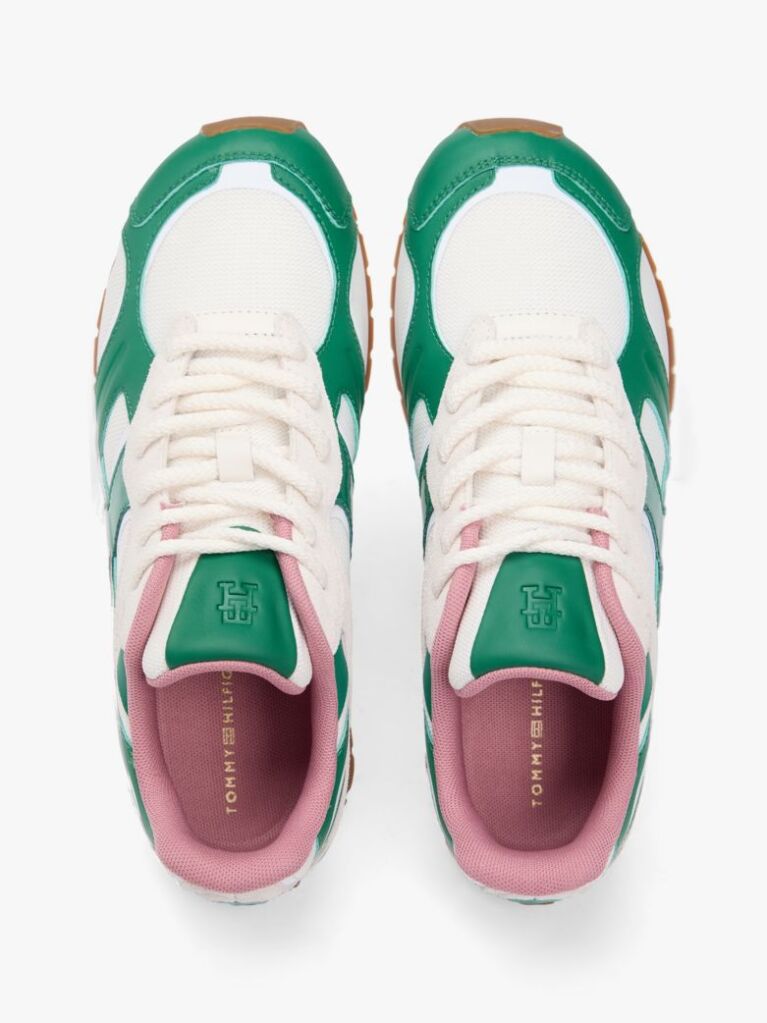 Multi TH Monogram Δερμάτινα Sneakers Με Μίξη Υφών  Γυναίκες