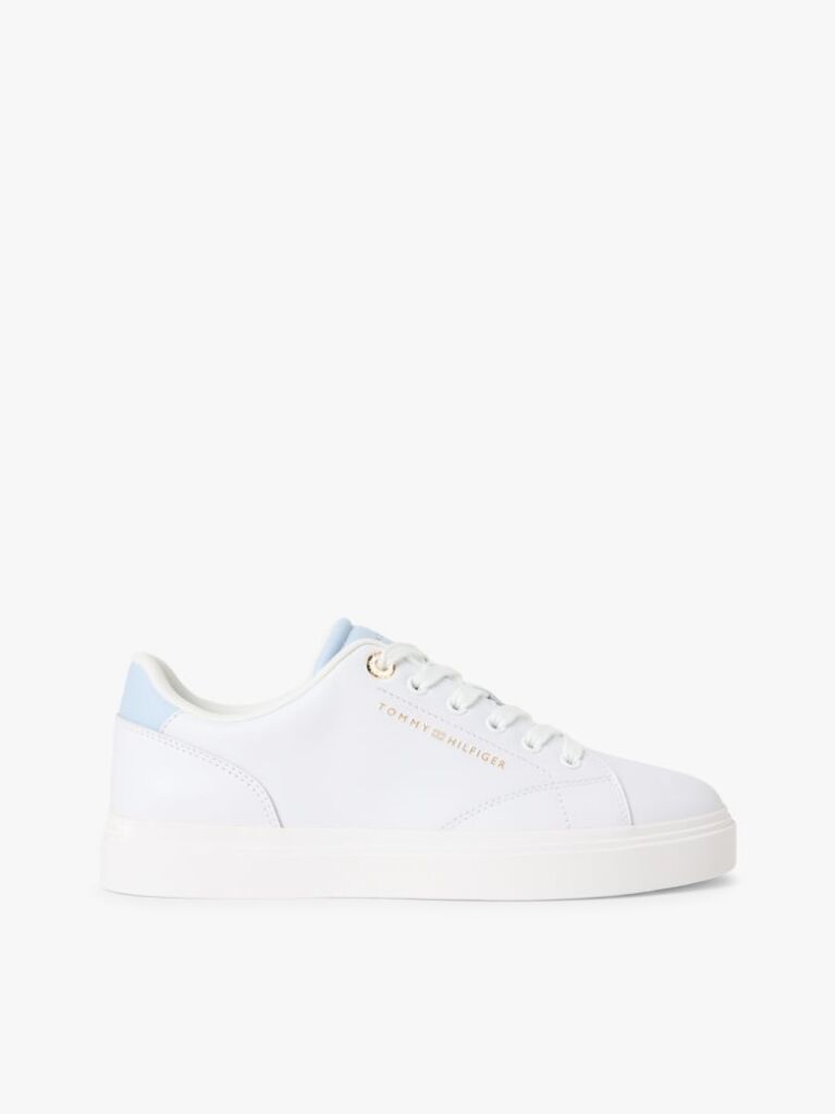 Άσπρο Δερμάτινα Sneakers Με Λογότυπο  Γυναίκες