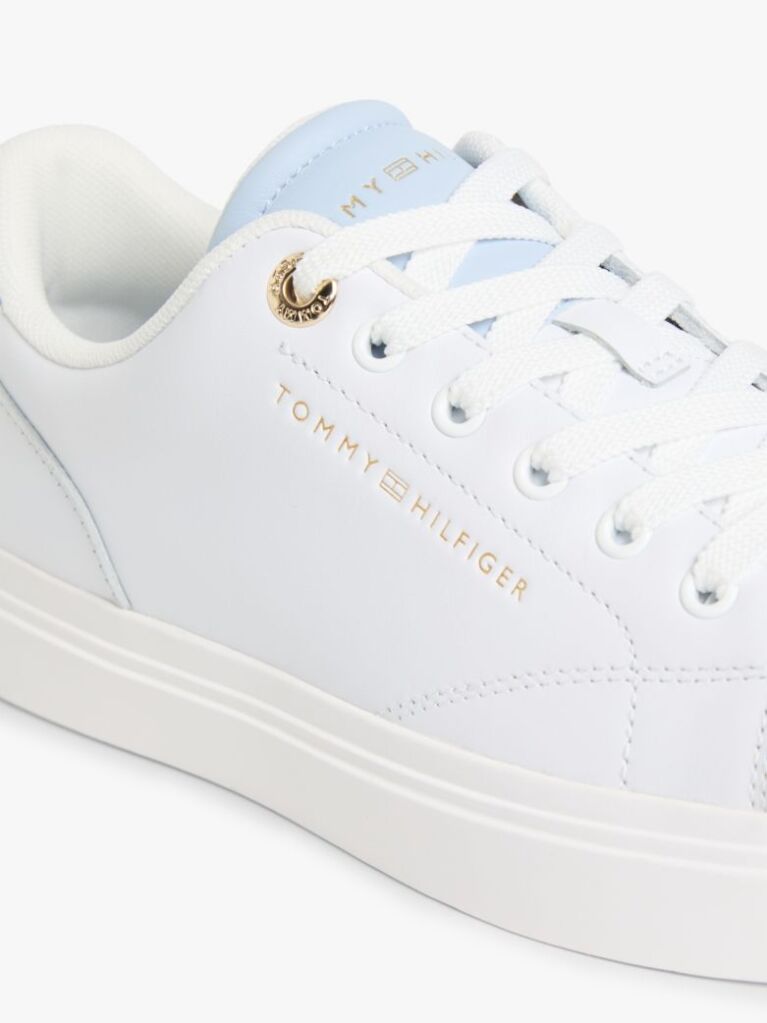 Άσπρο Δερμάτινα Sneakers Με Λογότυπο  Γυναίκες