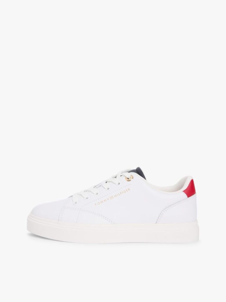 Multi Leather Metallic Logo Cupsole Trainers  Women