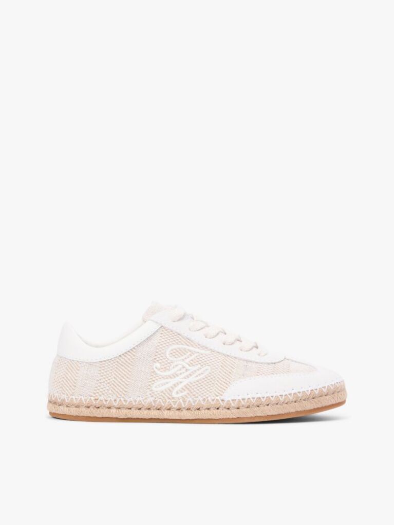 Μπεζ Sneakers Με Κεντητό Λογότυπο  Γυναίκες