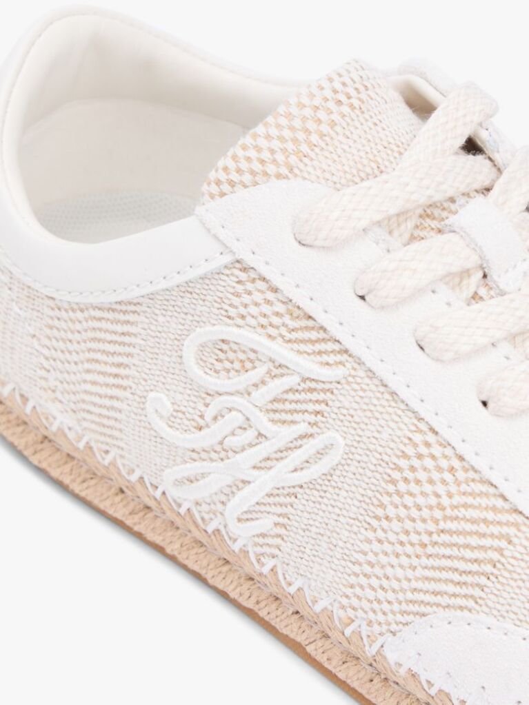 Μπεζ Sneakers Με Κεντητό Λογότυπο  Γυναίκες