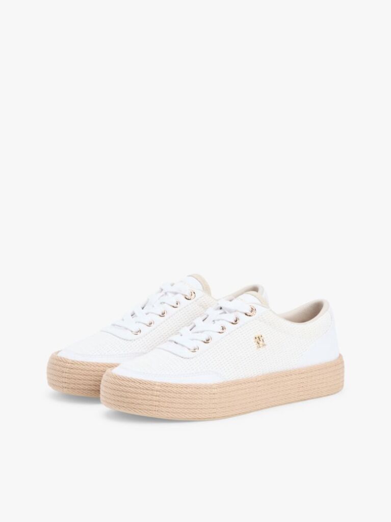 Multi TH Monogram Canvas Rope Platform Trainers  Women