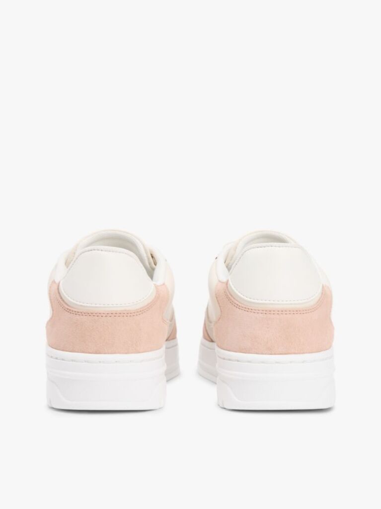 Multi Enamel Flag Leather Court Trainers  Women