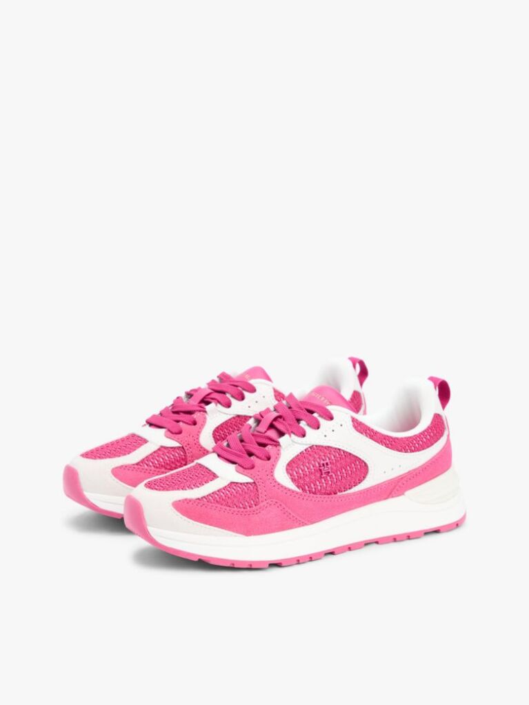 Multi Tonal TH Monogram Mixed Texture Trainers  Women