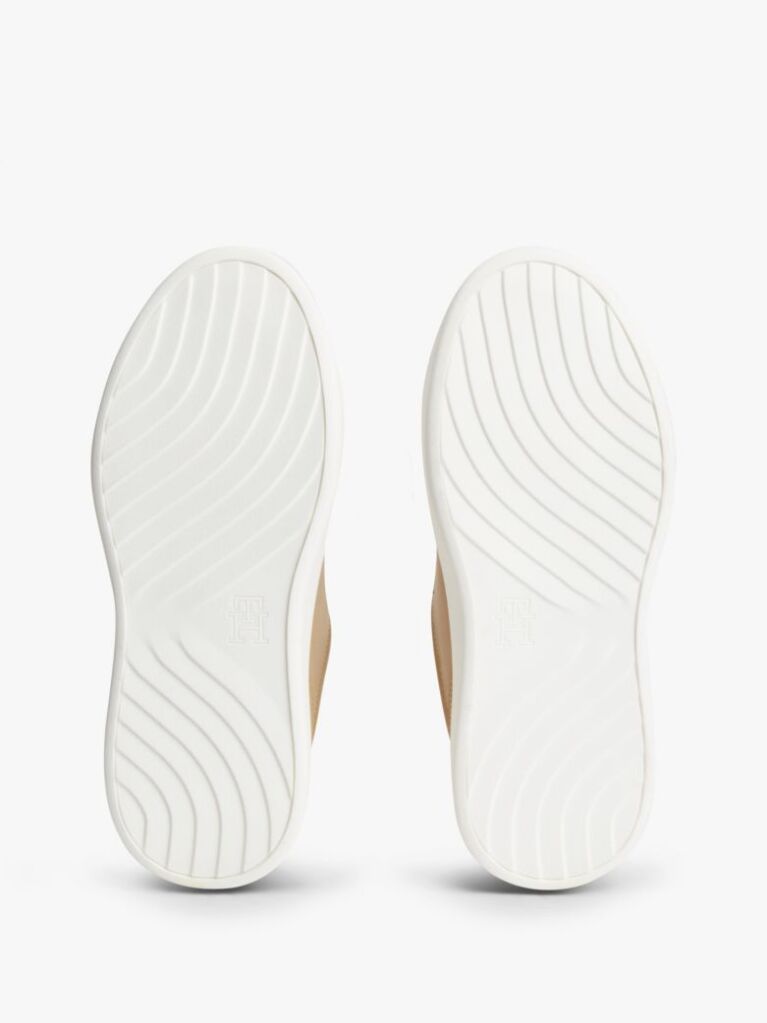 Μπεζ Δερμάτινα Sneakers Με Μονόγραμμα TH  Γυναίκες