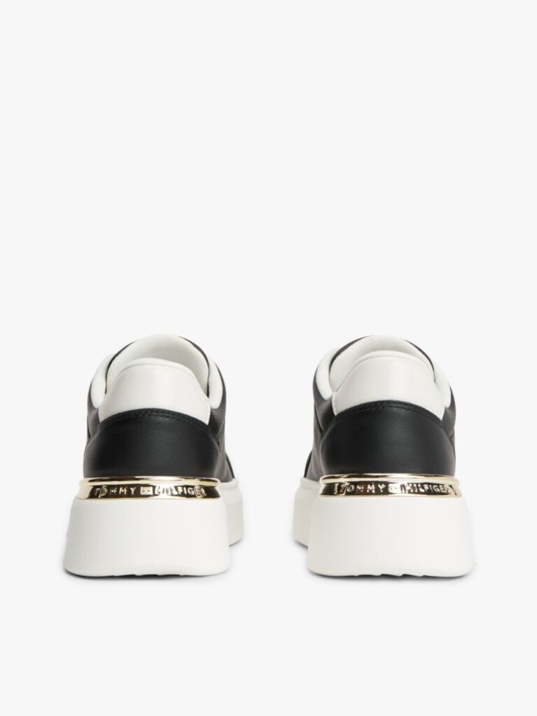 Μαύρο Δερμάτινα Sneakers Με Μονόγραμμα TH  Γυναίκες
