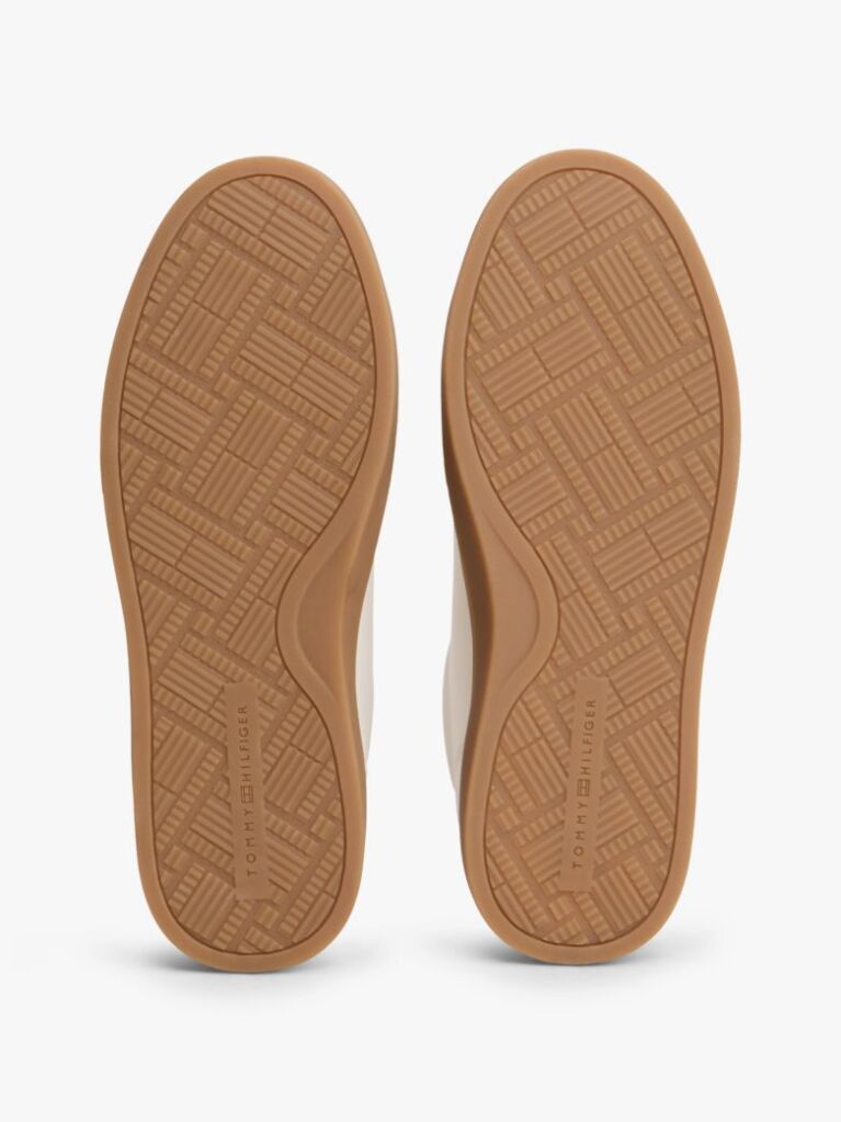 Beige TH Monogram Leather Trainers  Women