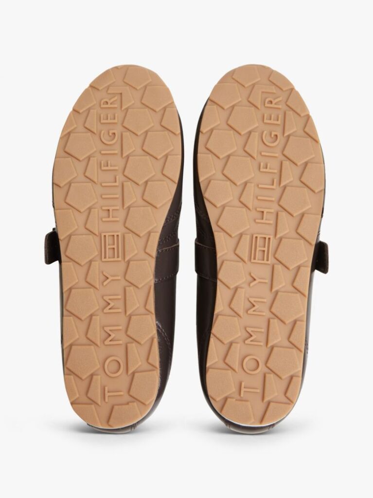 Brown Leather Mary Jane Trainers  Women