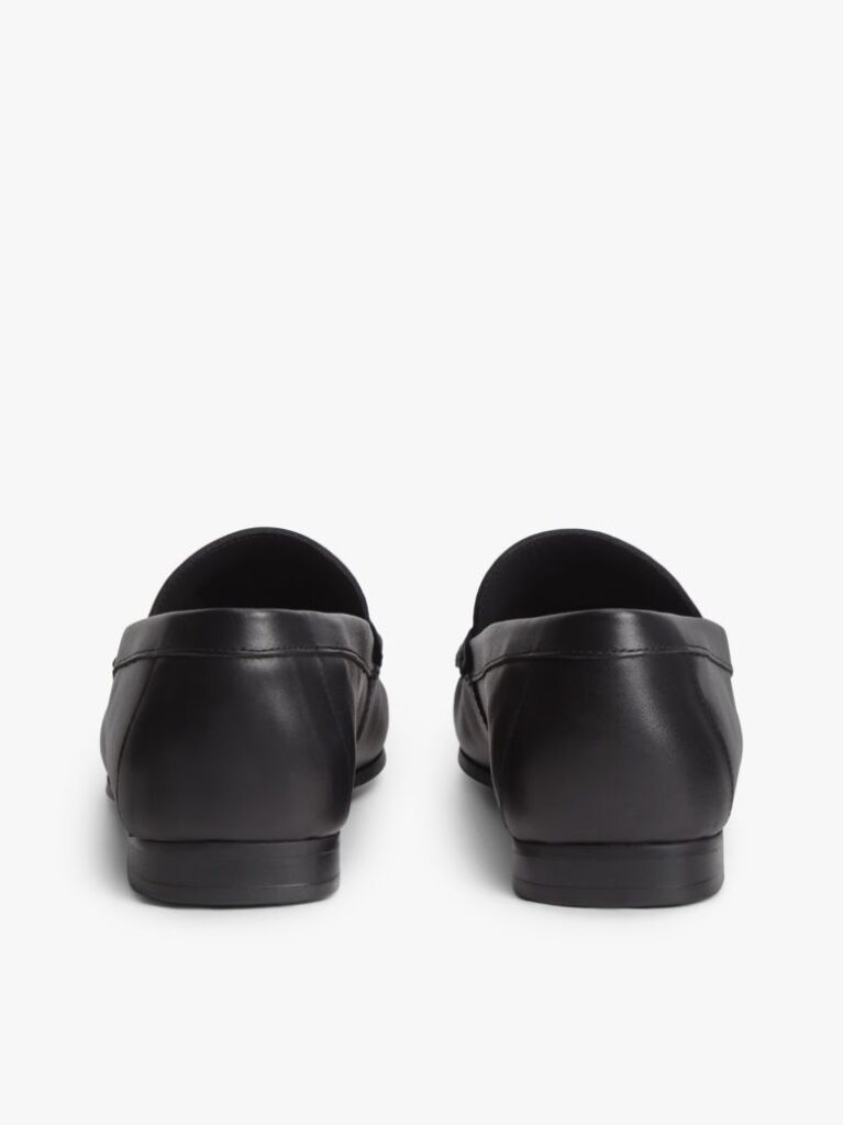 Black TH Monogram Leather Penny Loafers  Women