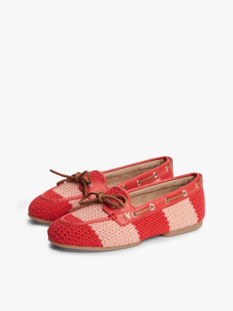 Multi Two-Tone Woven Flexible Boat Shoes  Women