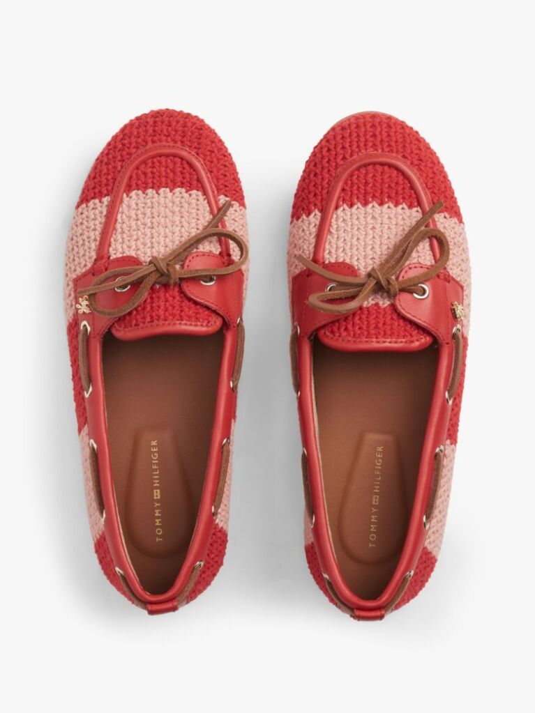 Multi Two-Tone Woven Flexible Boat Shoes  Women