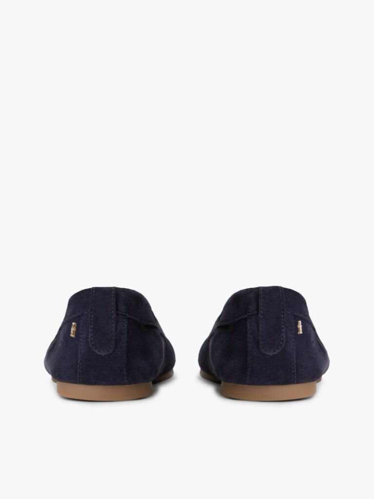 Blue TH Monogram Flexible Suede Loafer Ballerinas  Women