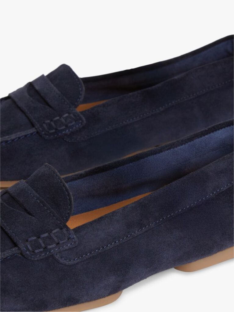 Blue TH Monogram Flexible Suede Loafer Ballerinas  Women