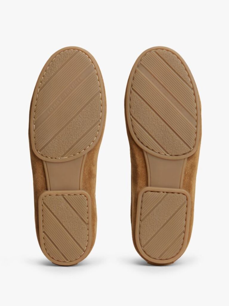 Brown TH Monogram Flexible Suede Loafer Ballerinas  Women