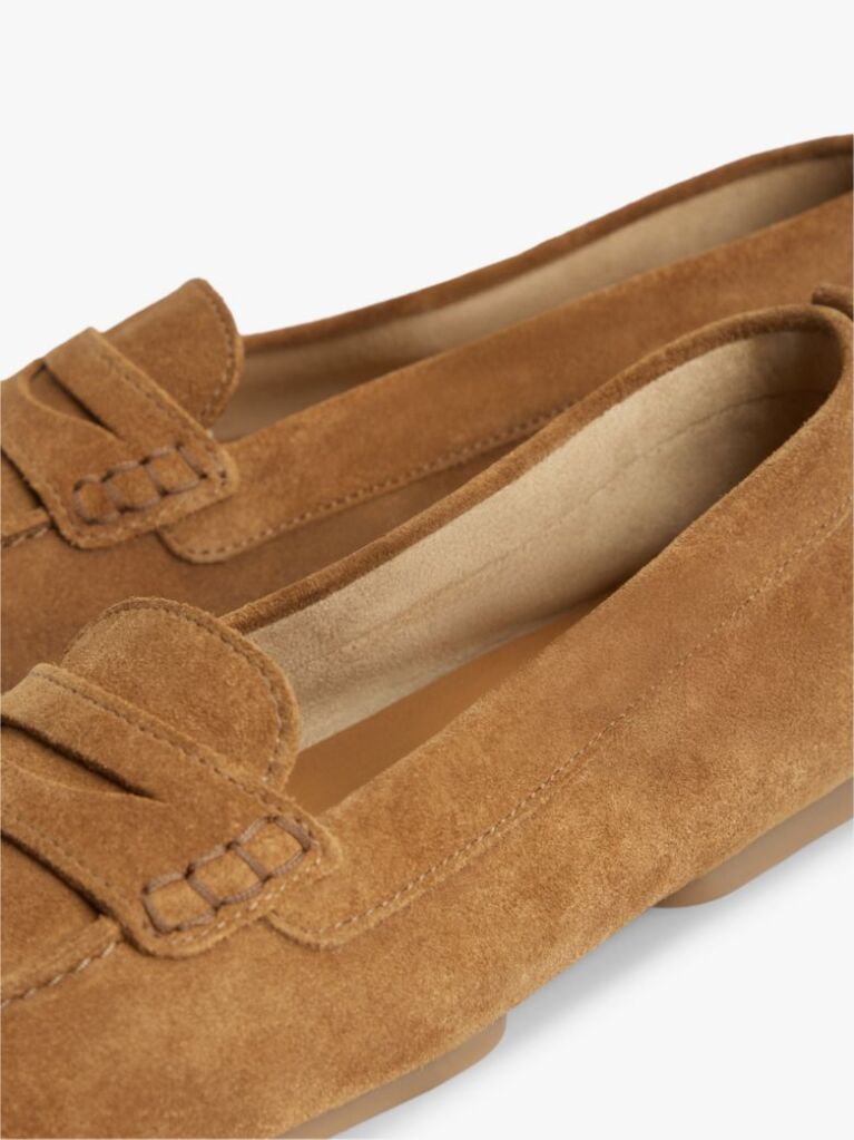 Brown TH Monogram Flexible Suede Loafer Ballerinas  Women