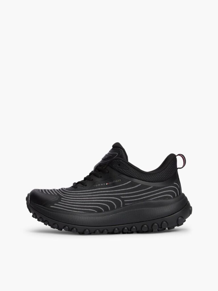 Μαύρο Πλεκτά Sneakers  Γυναίκες