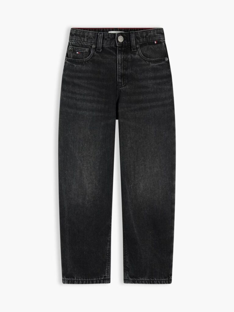 Denim Relaxed Barrel Leg Black Jeans  Boys