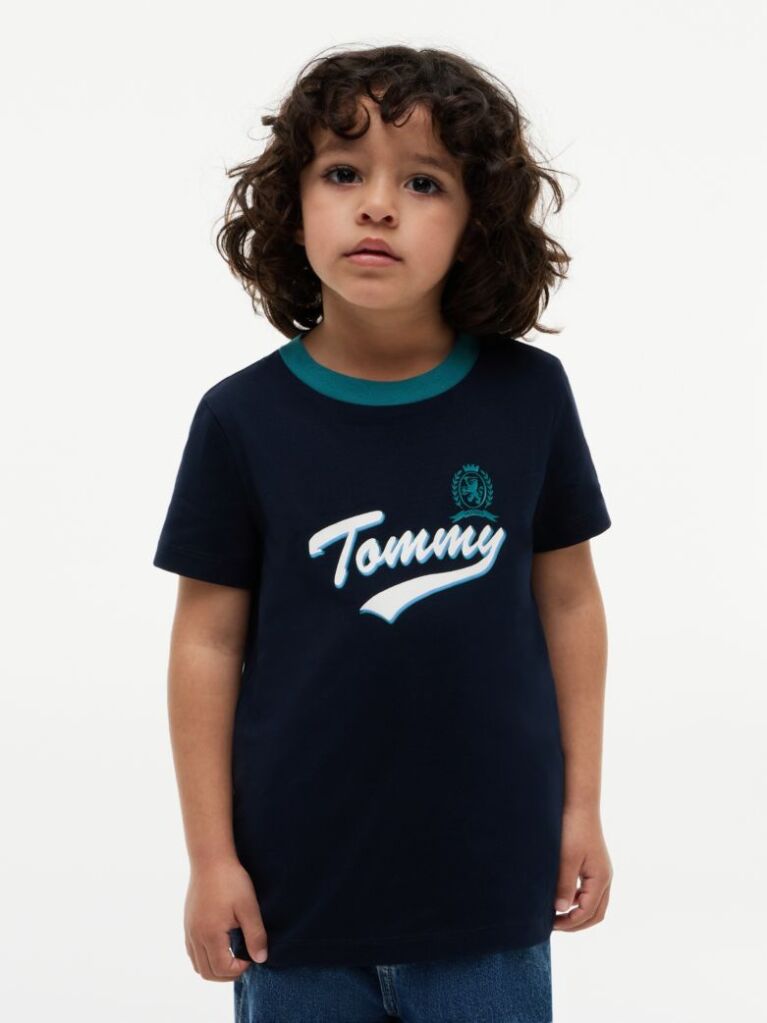 Μπλε Βαμβακερό T-Shirt Με Λογότυπο  Αγόρια