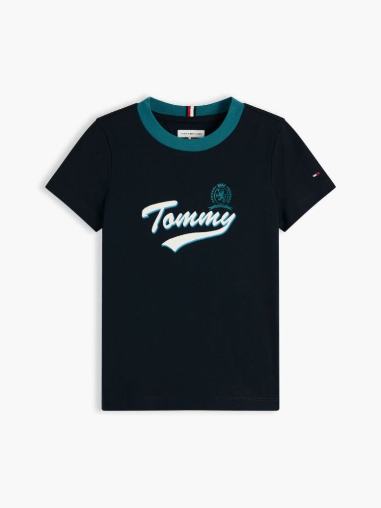 Μπλε Βαμβακερό T-Shirt Με Λογότυπο  Αγόρια