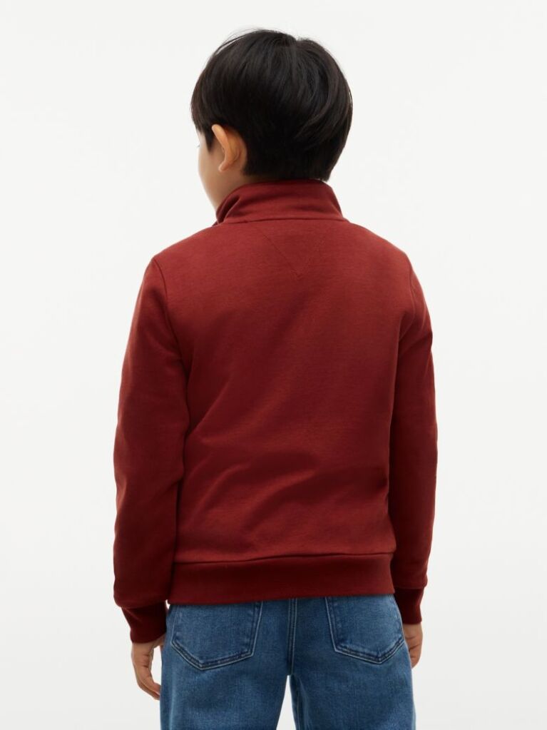 Red Logo Badge Quarter-Zip Sweatshirt  Boys