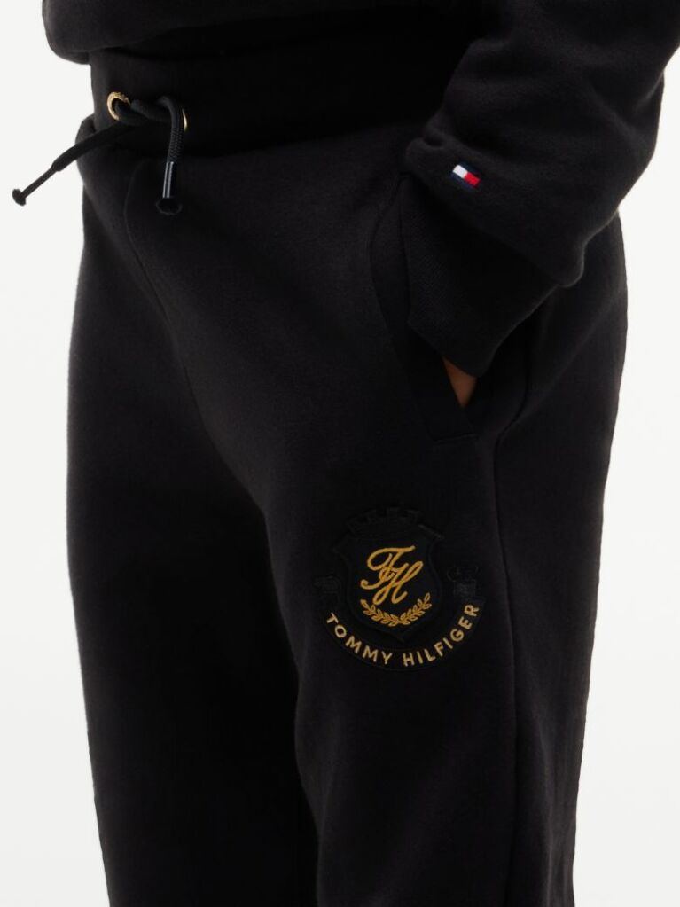 Black Logo Badge Joggers  Boys
