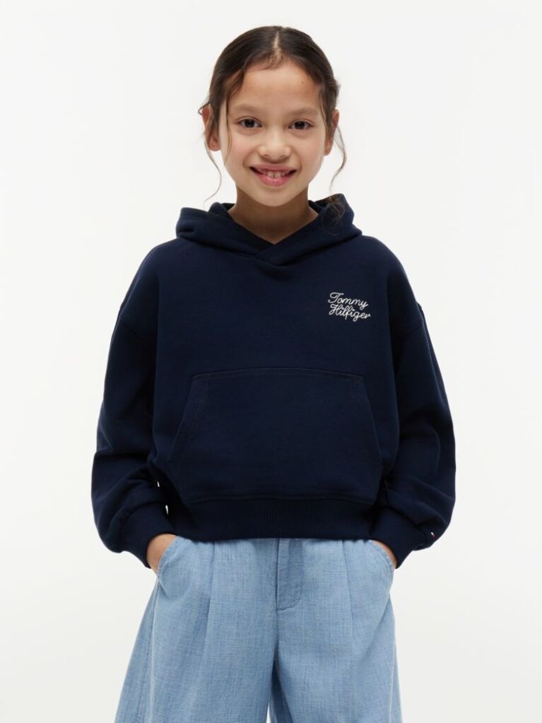 Μπλε Άνετο Hoody Με Λογότυπο  Κορίτσια