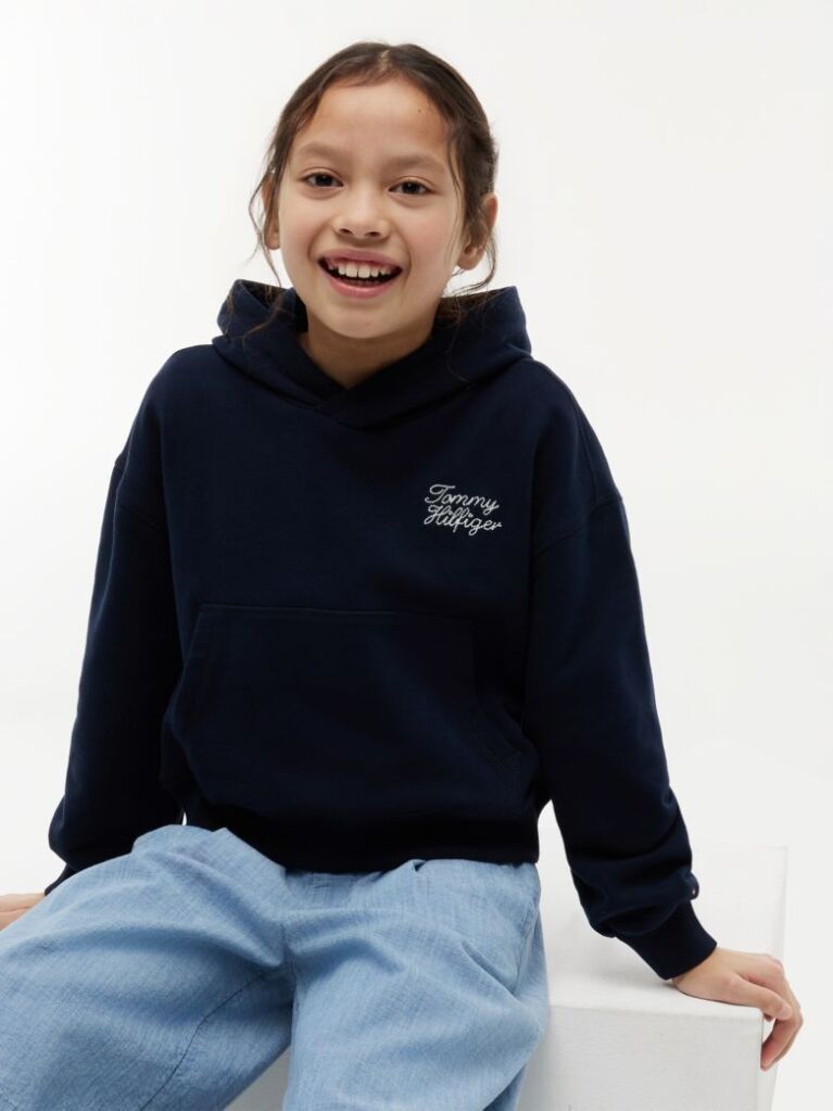 Μπλε Άνετο Hoody Με Λογότυπο  Κορίτσια